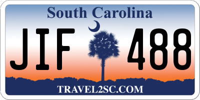 SC license plate JIF488