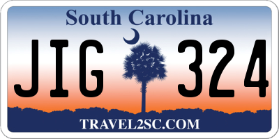 SC license plate JIG324