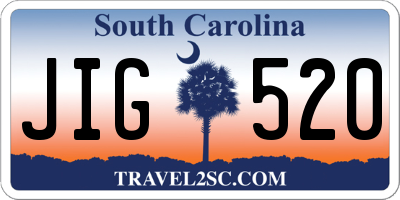 SC license plate JIG520