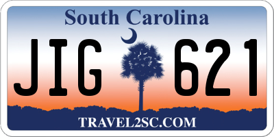 SC license plate JIG621