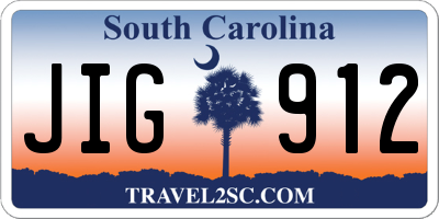 SC license plate JIG912