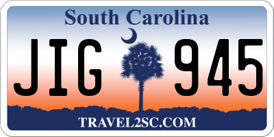 SC license plate JIG945