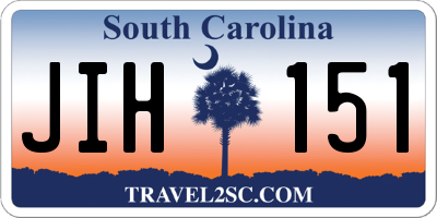 SC license plate JIH151