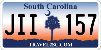SC license plate JII157