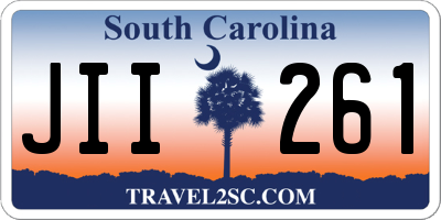 SC license plate JII261