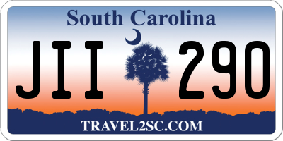 SC license plate JII290