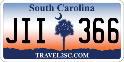SC license plate JII366