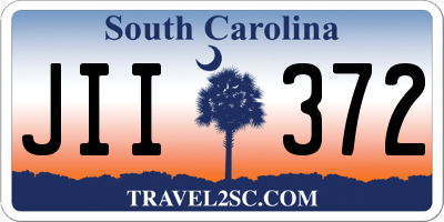 SC license plate JII372