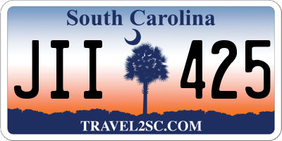 SC license plate JII425