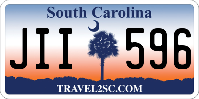 SC license plate JII596