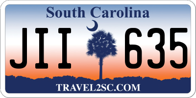 SC license plate JII635