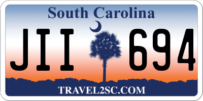 SC license plate JII694