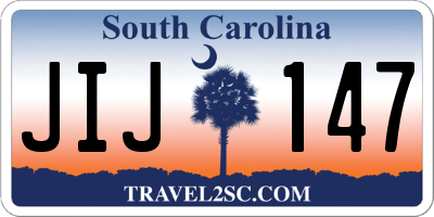 SC license plate JIJ147