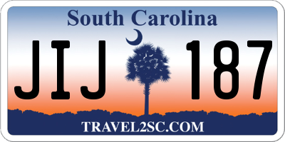 SC license plate JIJ187