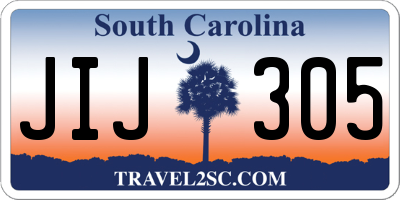 SC license plate JIJ305
