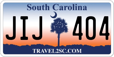 SC license plate JIJ404