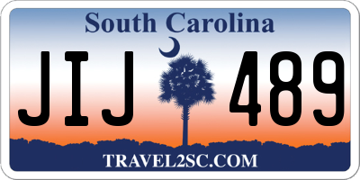 SC license plate JIJ489