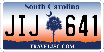 SC license plate JIJ641
