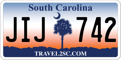 SC license plate JIJ742