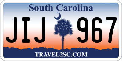 SC license plate JIJ967