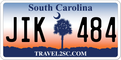 SC license plate JIK484