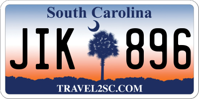 SC license plate JIK896
