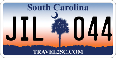 SC license plate JIL044