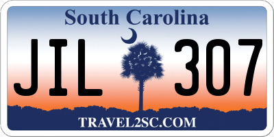 SC license plate JIL307