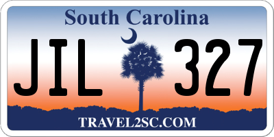 SC license plate JIL327