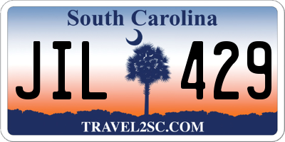 SC license plate JIL429