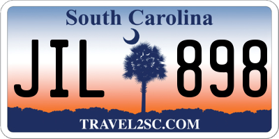 SC license plate JIL898