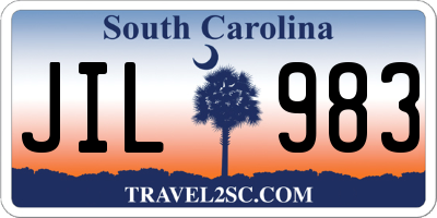 SC license plate JIL983