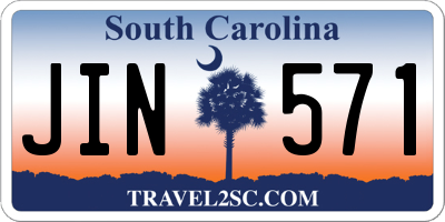 SC license plate JIN571