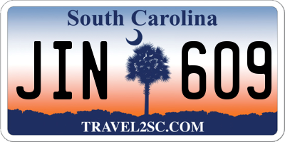 SC license plate JIN609