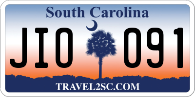 SC license plate JIO091