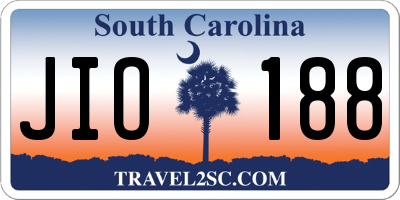 SC license plate JIO188
