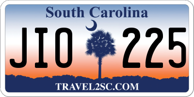 SC license plate JIO225
