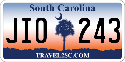 SC license plate JIO243