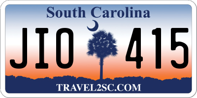 SC license plate JIO415