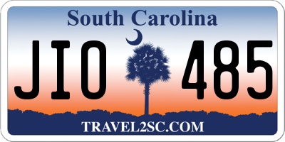 SC license plate JIO485