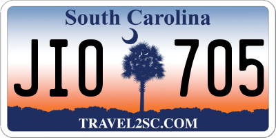 SC license plate JIO705