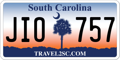 SC license plate JIO757