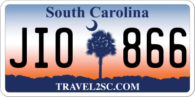 SC license plate JIO866