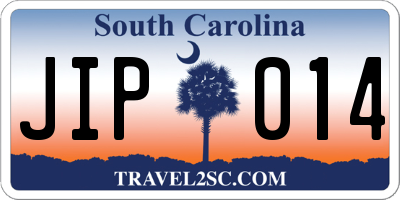 SC license plate JIP014