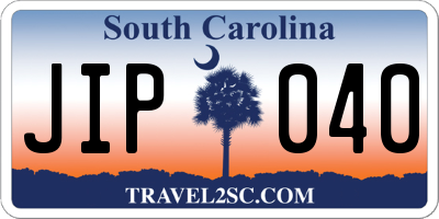 SC license plate JIP040