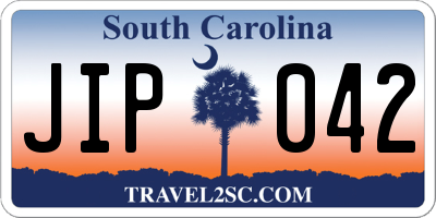 SC license plate JIP042