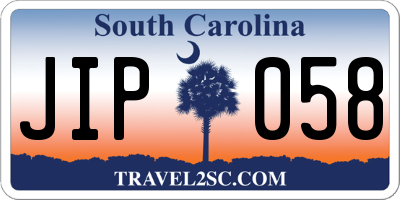 SC license plate JIP058