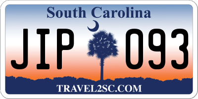 SC license plate JIP093