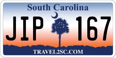 SC license plate JIP167
