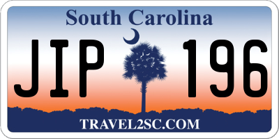 SC license plate JIP196